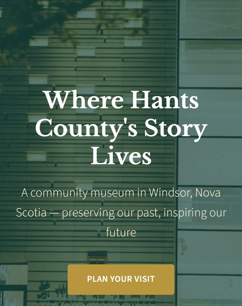 Avon Heritage Centre demo site, mobile view